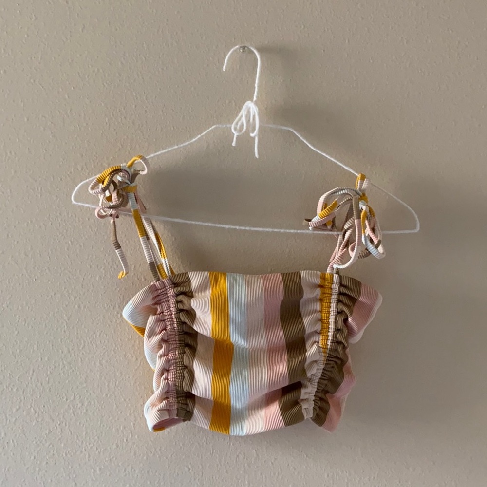 Aerie Ribbed Longline Bandeau Bikini Top